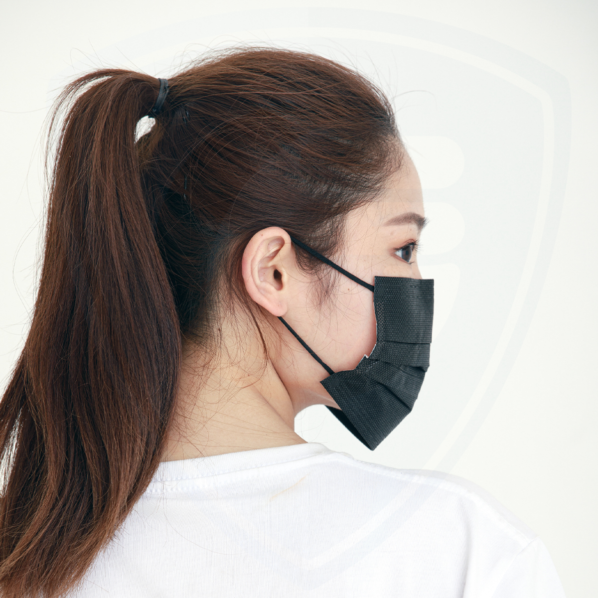 Masque facial jetable respirant réglable confortable de 3 couches noir