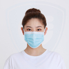 Tissu non tissé jetable 3 couches de masque chirurgical à nouer bleu